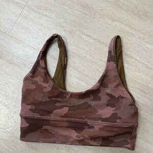 lululemon athletica Camouflage Sports Bra - Pink and Brown